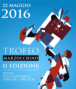 Trofeo Marzocchino 2016: giovani sbandieratori in Piazza della Signoria