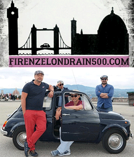 4 amici fiorentini fino a Londra in una vecchia Fiat 500 in onore dei migranti