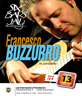 Six Bars Jail: Francesco Buzzurro in concerto di chitarra acustica fingerstyle
