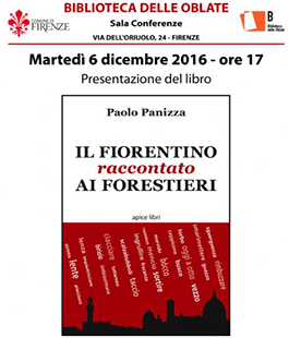 Paolo Panizza presenta ''Il Fiorentino raccontato ai forestieri'' alle Oblate