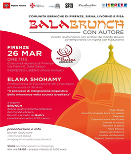''BalaBrunch con Autore'', incontro con Elana Shohamy professoressa dell'Università di Tel Aviv