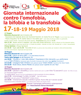 Giornata internazionale contro l'omofobia, la bifobia e la transfobia alla Biblioteca Buonarroti
