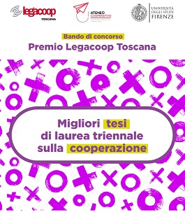 Premio Legacoop Toscana per le tre migliori tesi di laurea triennale sulla cooperazione