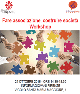 ''Fare associazione, costruire società'': workshop gratuito a Informagiovani Firenze