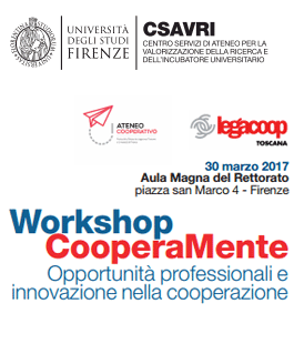 Opportunità professionali e innovazione nella cooperazione: workshop con Unifi e LegaCoop